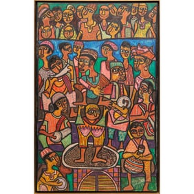 Kola Sorunke, oil on canvas, 1980