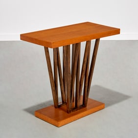 Paul Frankl, combed oak console table