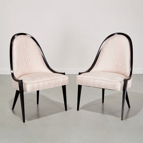 Harvey Probber, pair gondola chairs