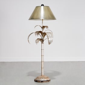 Large Hollywood Regency style palm tree lamp