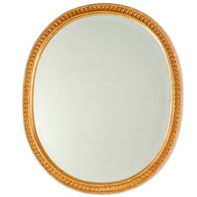Large antique George III style giltwood mirror