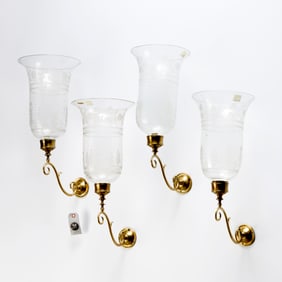 Set (4) George III style sconces, ex Christie's