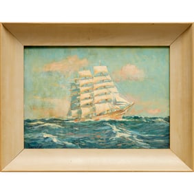 Edward Cucuel, oil on board