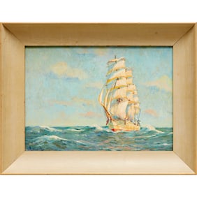 Edward Cucuel, oil on board