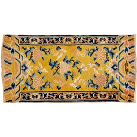 Antique Chinese Ningxia wool rug