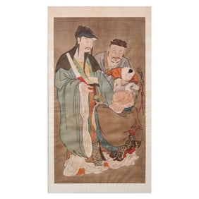 Chinese School, ink and gouache on silk
