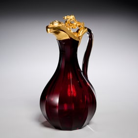 Victorian gilt-mounted claret jug, ex Christie's