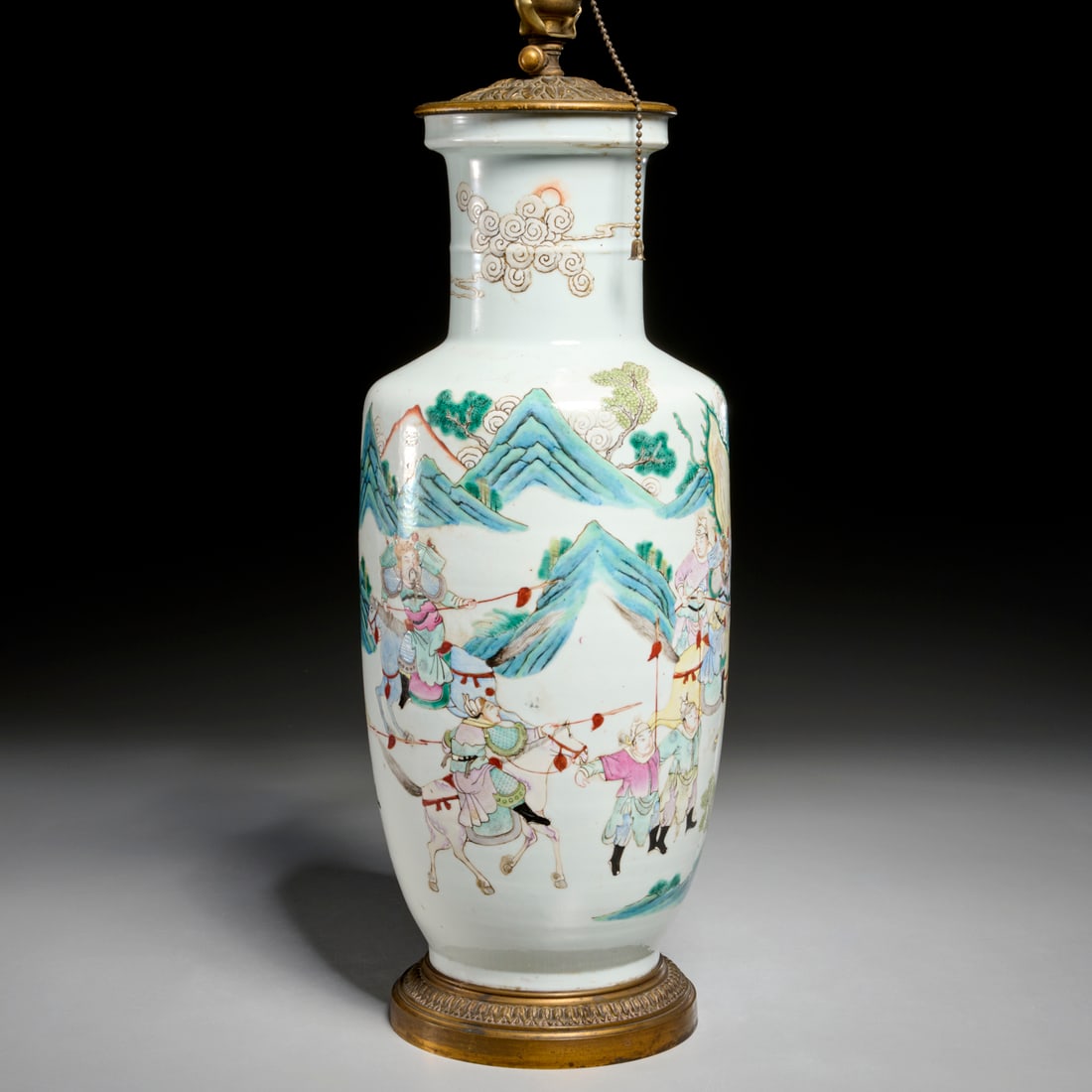 Chinese famille verte porcelain vase lamp (1 of 7)