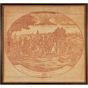 After Benjamin West, engraving on linen. c. 1775