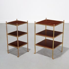 (2) Howard & Sons style etagere tables
