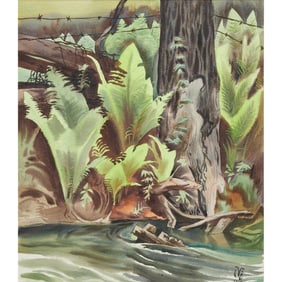 Charles Burchfield (attrib.), watercolor on paper