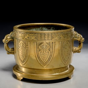 Antique Chinese bronze censer