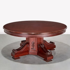 Large Victorian style mahogany dining table