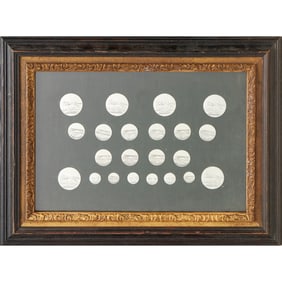 (22) Silver hunting buttons, ex Lord Torpichen