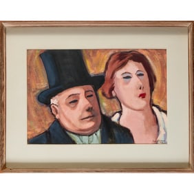 Daniel Koerner, oil pastel on paper, 1952