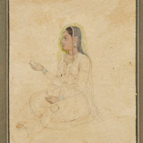 Mughal School, ink and gouache on paper