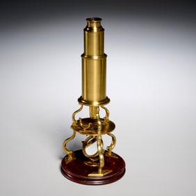 G. Adams, brass Culpepper-type microscope