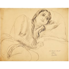 Jacob Epstein, graphite on paper