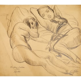 Jacob Epstein, graphite on paper