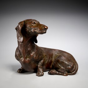 Joy Beckner, bronze dog sculpture