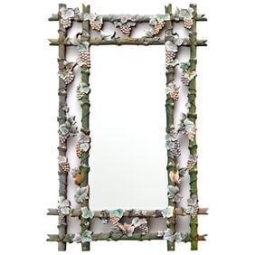 Large Chinoiserie "Garden Trellis" mirror