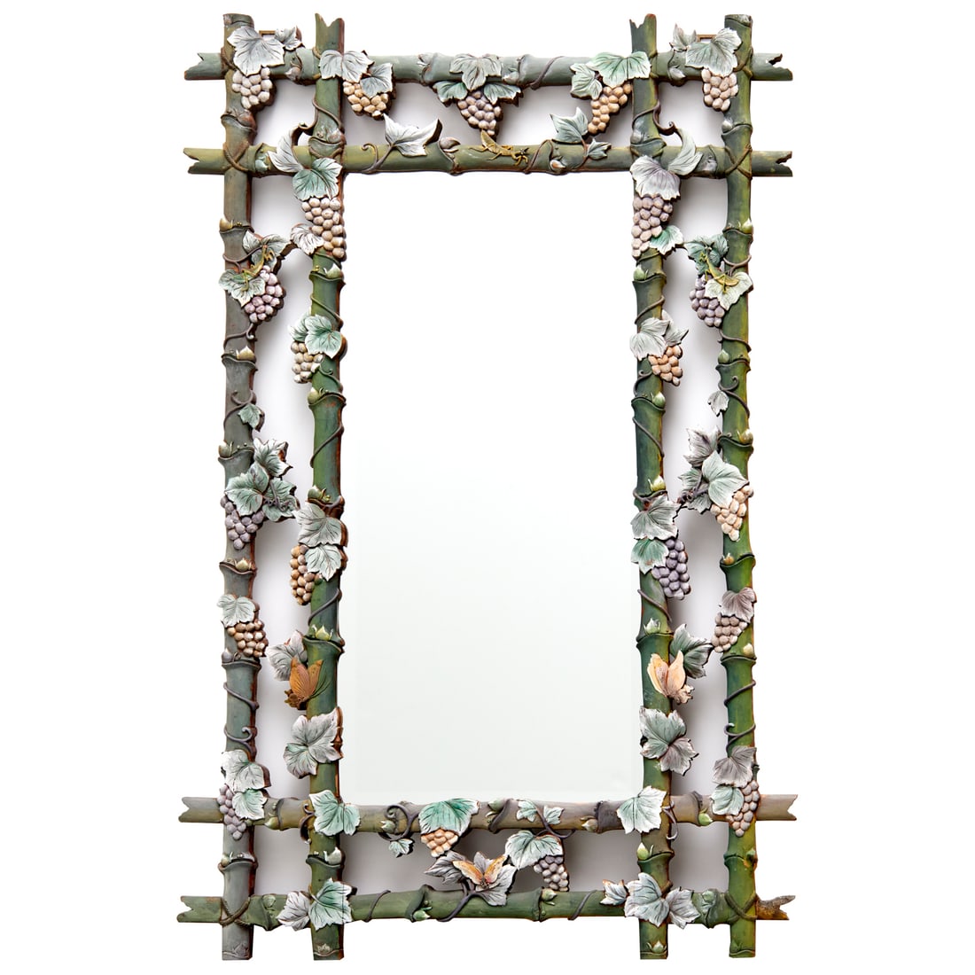 Large Chinoiserie "Garden Trellis" mirror (1 of 5)