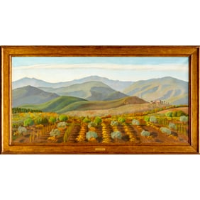 Edward Bruce, large oil on canvas, ex museum
