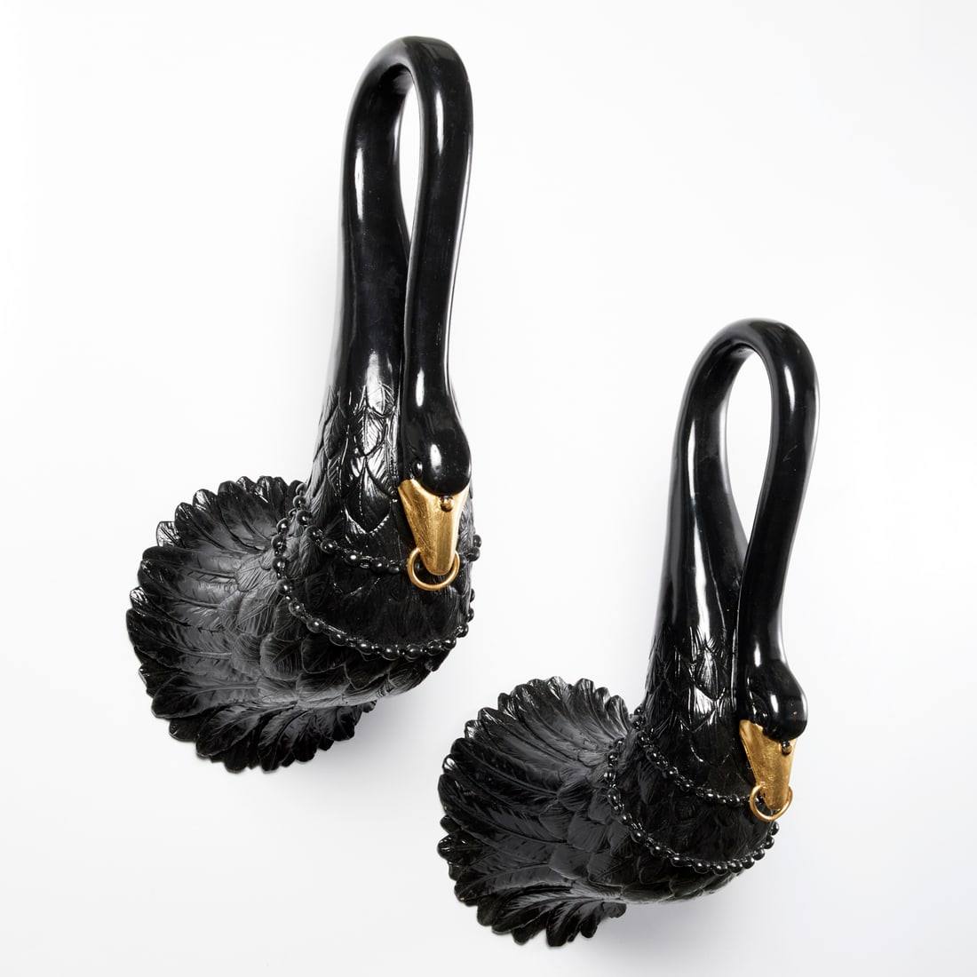 Pair large Empire style carved swan wall (1 of 5)