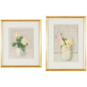 Hobson Pittmann, (2) pastels on paper