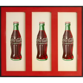 Vintage Coca Cola sign triptych