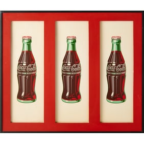 Vintage Coca Cola sign triptych