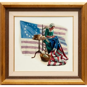 Mort Kunstler, oil on Masonite, 1977