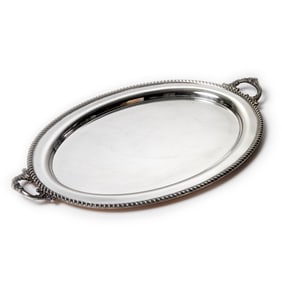 Poole "Georgian" sterling silver serving tray