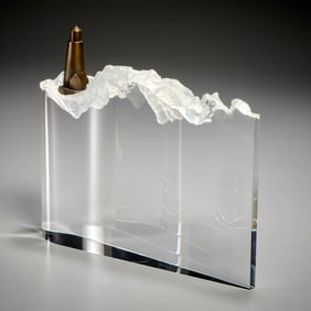 David Dowler, Steuben bronze, crystal sculpture