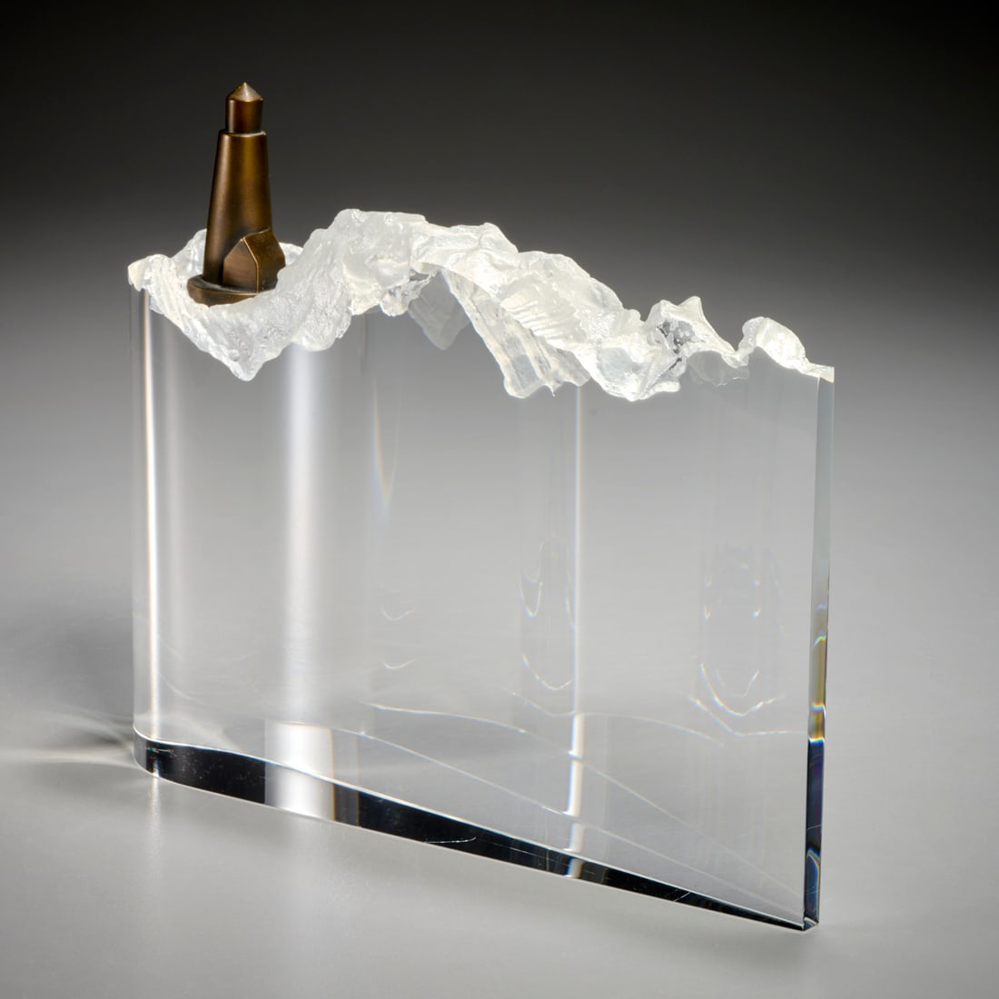 David Dowler, Steuben bronze, crystal sculpture (1 of 6)