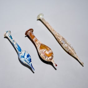 Group (3) Ancient Roman glass unguentaria