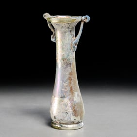 Ancient Roman style glass flask