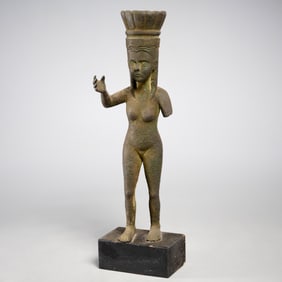 Ancient Levantine style bronze deity figure
