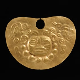 Pre-Columbian style 18k gold septum ring