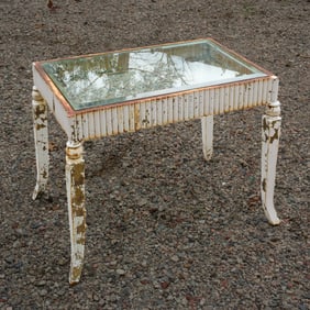 French Art Deco iron garden table