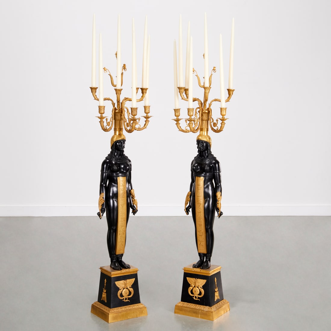 Pierre Thomire (after), pair monumental candelabra (1 of 8)