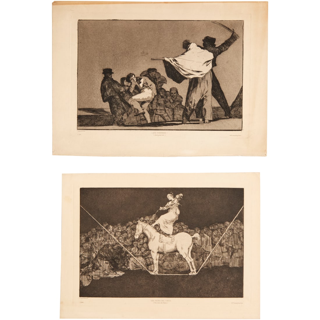 Francisco de Goya, (2) etchings, 1877 (1 of 8)