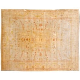 Room-size Oushak carpet