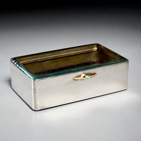 Leuchars & Son, silver and gold dresser box