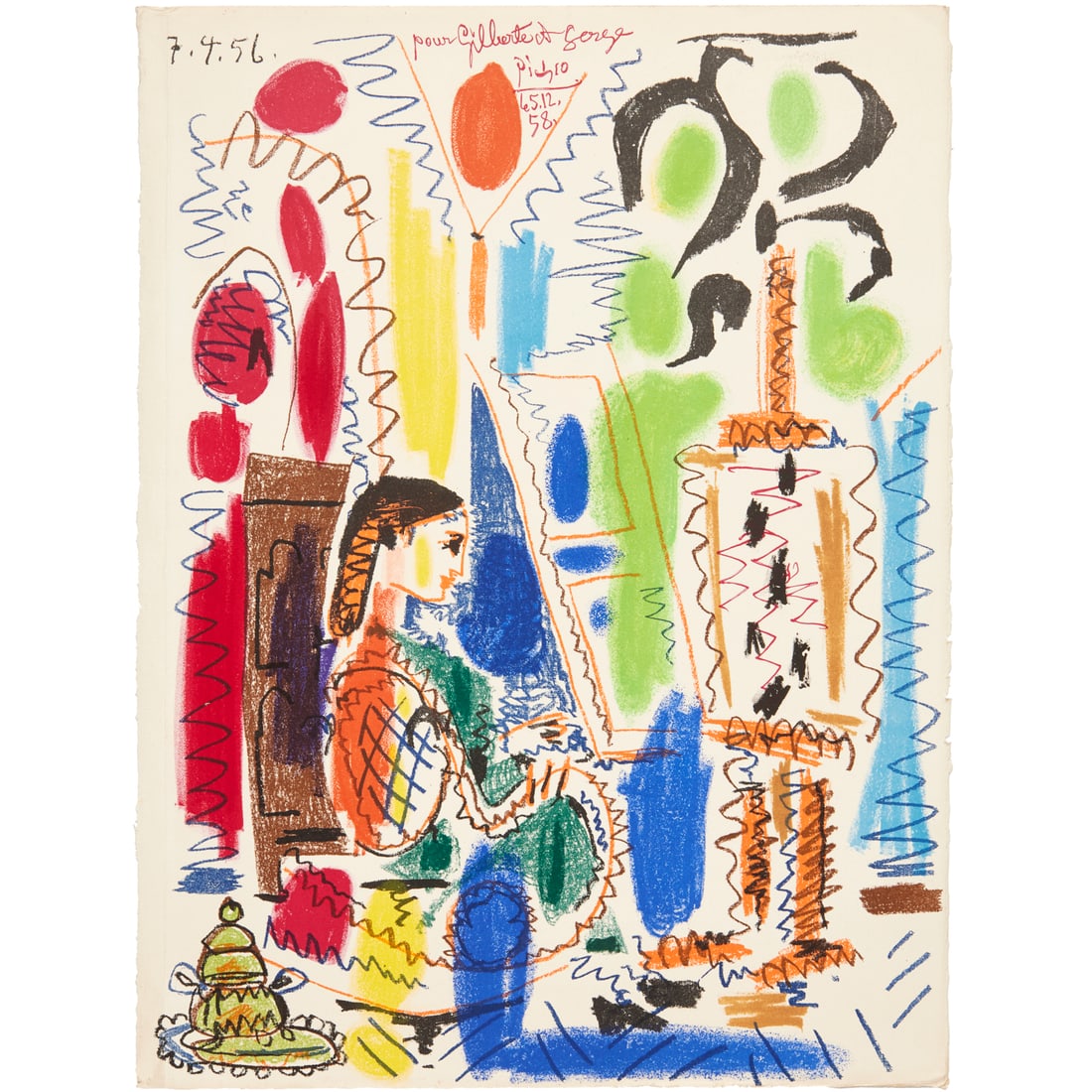 Pablo Picasso (after), lithograph in colors, 1956 (1 of 7)