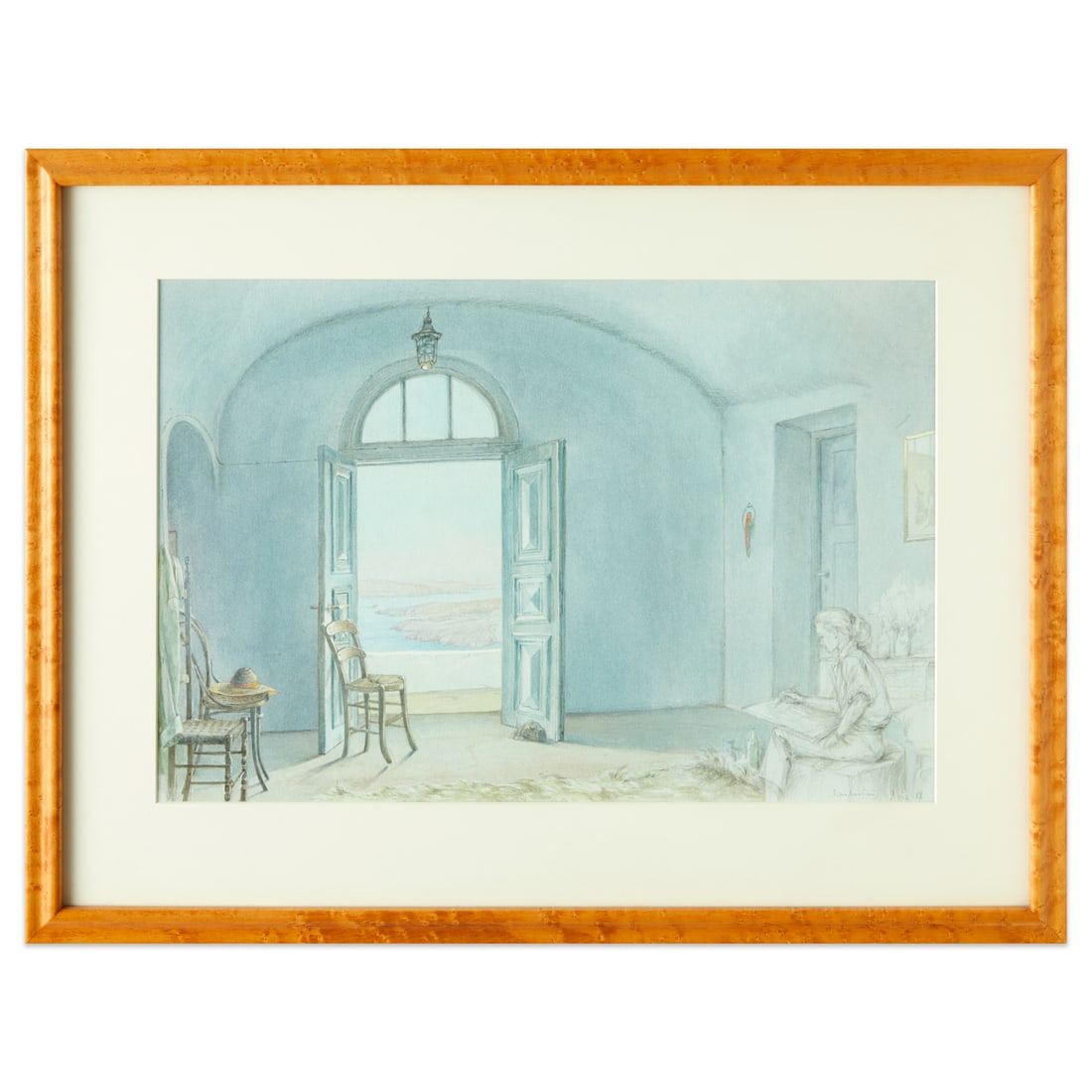 Enrico d'Assia, graphite and watercolor