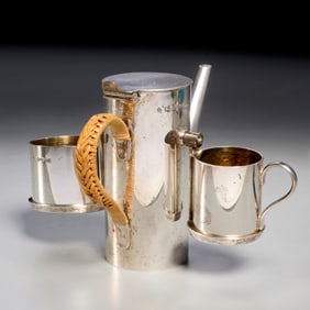 Asprey Modernist sterling silver coffee service