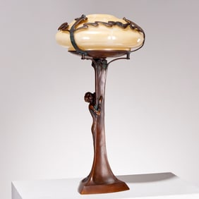 Gustav Gurschner (after), bronze lamp