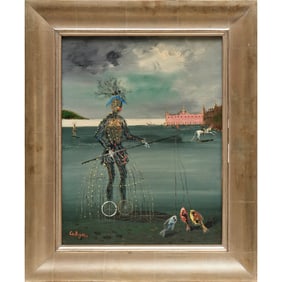 Jean Calogero, Surrealist oil on canvas