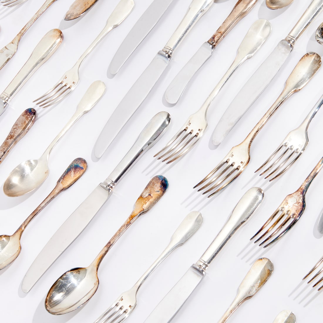 Christofle "Cluny" silver plated flatware set (1 of 9)